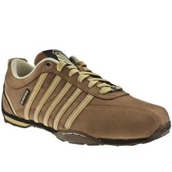 K-Swiss Male Arvee 1.5 Nubuck Upper Fashion Trainers in Brown and Stone