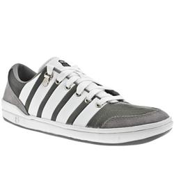 Male Grande Court Leather Upper Fashion Trainers in Grey