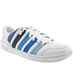 K-Swiss Male Grande Court Leather Upper Fashion Trainers in White and Blue