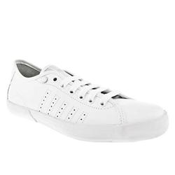 Male Skimmer Leather Upper Fashion Trainers in White