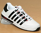 Ruttger White/Black/Red Leather Trainers