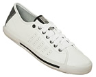Skimmer White/Black Leather Trainers