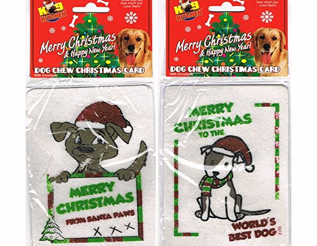K9 Kitchen Dog Chew Christmas Card with envelope