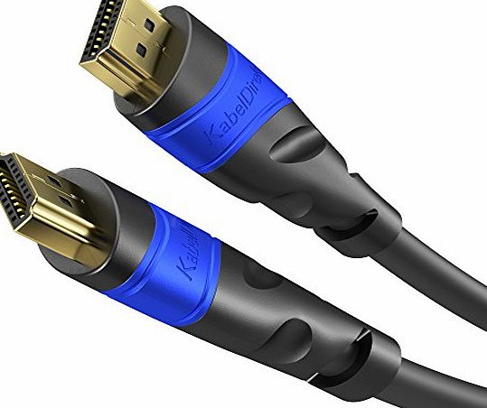 KabelDirekt 5m HDMI Cable compatible with HDMI 2.1, 2.0a, 2.0, 1.4a (Ultra HD, 4K, 3D, Full HD, 1080p, HDR, ARC, Highspeed with Ethernet) - TOP Series