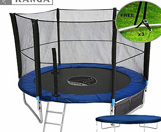 Kanga Trampolines Kanga 6ft Premium Trampoline with Safety Enclosure, Net, Ladder, Anchor Kit, Shoe Bag amp; Winter Cover (6ft) ...