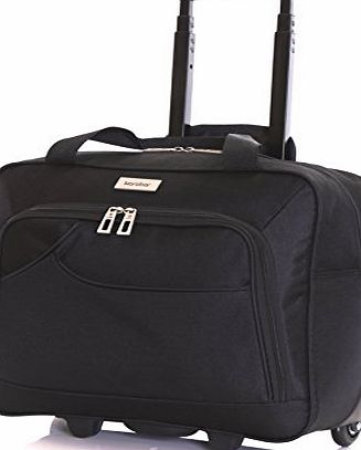 Karabar Brigg Wheeled Laptop Case (40 cm, Black 40 cm)
