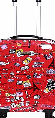 Karabar Cabin Approved Hard Suitcase 55 x 35 x 20 cm (All parts included) (Cities)