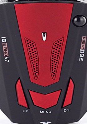 Kasstino 360 Degree Car Speed Limited Detection Voice Alert Anti Radar Detector VG-2 V7 LED Display (Red)