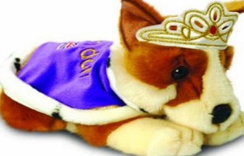 Keel Toys Royal Corgi With Cape and Crown 30cm Soft Toy