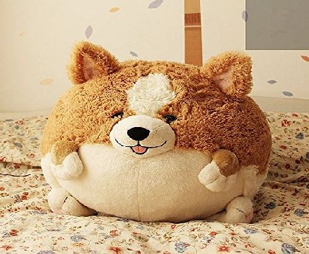 Kenmont Pillow Pets Puppy Lovely Corgi Shaped Cushion Round Stuffed Plush Soft Toys Doll Car Sofa Chair Seat Cushions (50 cm)