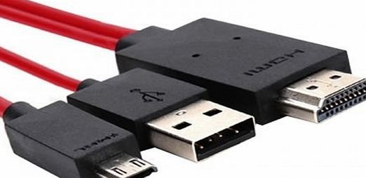 Keple Micro USB (MHL 5 Pin) to HDMI (Type A) - Cable for Connecting HTC HERO S to TV, HDTV, LCD, Plasma, Monitor with HDMI Port - Supports up to 4K (Ultra HD) High-Definition (HD) Video