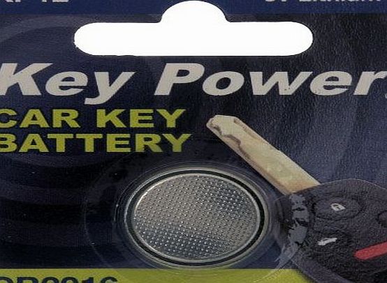 Key Power CR2016-KP Car Key Fob Lithium Battery 3 V