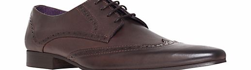 KG by Kurt Geiger Jake Leather Brogue Shoes, Brown
