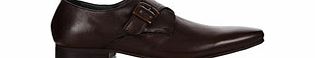 KG by Kurt Geiger Madrid brown leather monk strap shoes