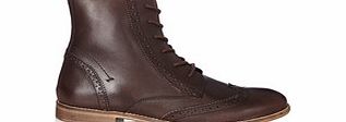 KG by Kurt Geiger Seville brown leather brogue boots
