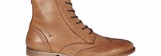 KG by Kurt Geiger Seville tan leather brogue boots