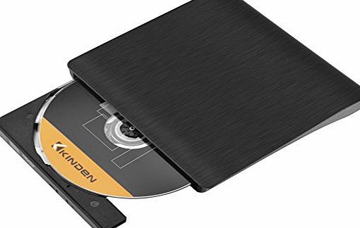 KINDEN DVD Burner USB 3.0 External CD RW/ DVD RW/CD ROM/ DVD ROM Reader Portable Ultra Slim Drive Writer for Laptops, Desktops and Notebooks