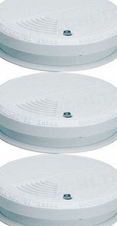 Kingavon 3 x Photoelectric Smoke Detector Fire Alarm Early Warning Tested EN Battery NEW