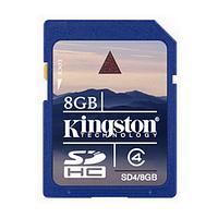 Kingston Memory 8GB SD High Capacity Class 4