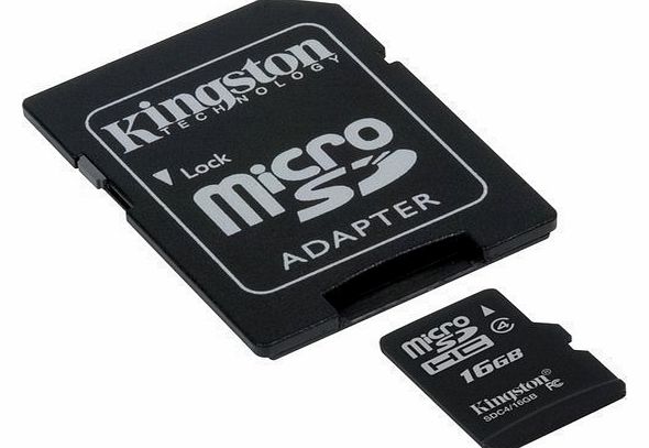 Kingston Polaroid IF045 Digital Camera Memory Card 16GB microSDHC Memory Card with SD Adapter