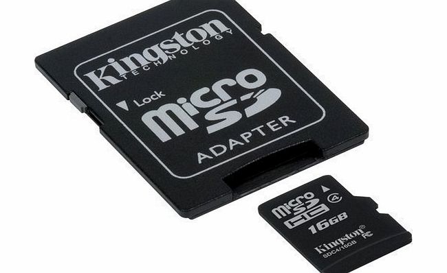 Kingston Samsung WB30F Digital Camera Memory Card 16GB microSDHC Memory Card with SD Adapter