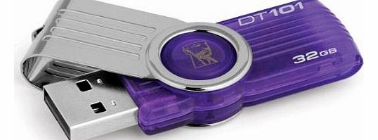 Kingston Technology DataTraveler 101 Generation 2 32GB USB Flash Drive - Purple