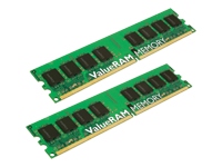 KINGSTON ValueRAM - Memory - 4 GB ( 2 x 2 GB ) - DIMM 240-pin - DDR2 - 400 MHz / PC2-3200 - CL3 -  1