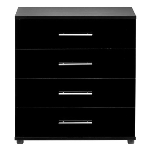 4 Drawer Chest In High-Gloss Black