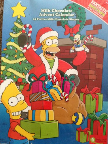 Kinnerton Milk Chocolate Christmas Advent Calendar - Homer Simpson - 40g