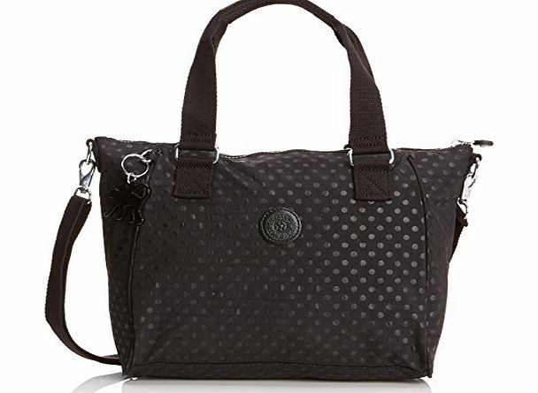 Kipling Womens Amiel Top-Handle Bag K15371C71 Black Dot Emb