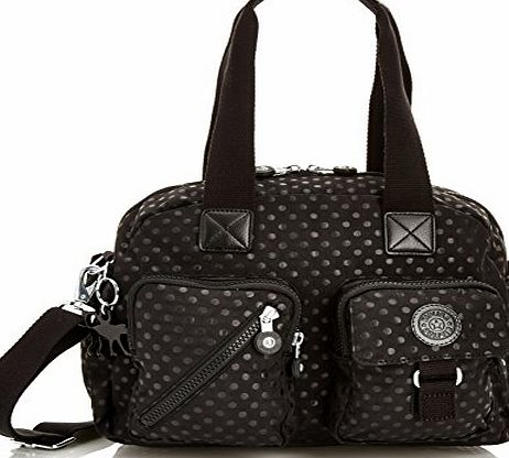 Kipling Womens Defea Top-Handle Bag K13636C71 Black Dot Emb