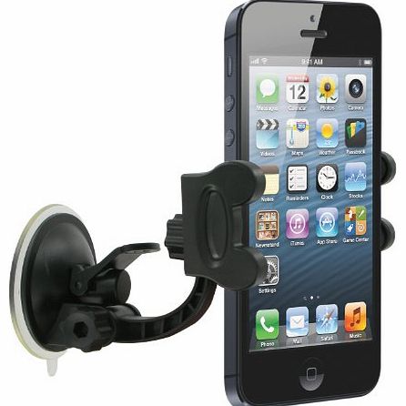 Kit In-Car Universal Fit Suction Holder for iPhone 3/3G/3GS/4/4S and Samsung Galaxy S3/S4 - Black