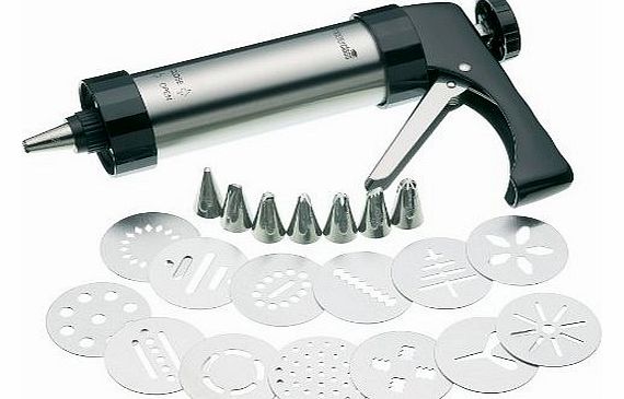 Kitchen Craft Master Class Deluxe Stainless Steel Biscuit and Icing Set, 22 Pieces