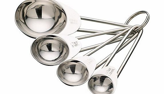Kitchen Craft Stainless Steel Four Piece Measuring Spoon Set,- Code - KCMEASUREDL