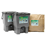 Double Waste Composter Kit 18ltr