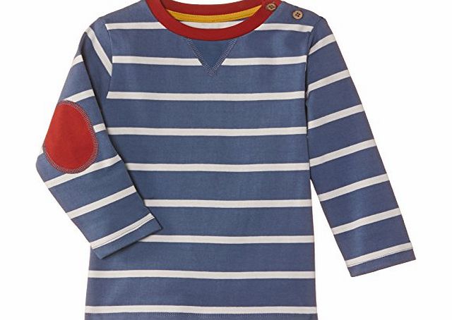 Kite Baby Boys Breton Stripy Long Sleeve Sweatshirt, Blue (Navy), 0-3 Months