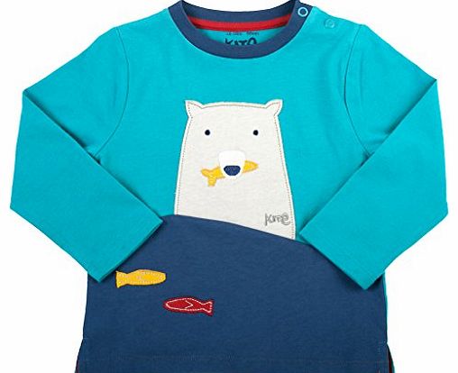 Kite Baby Boys Polar Bear Long Sleeve T-Shirt, Blue (Navy/Teal), 12-18 Months