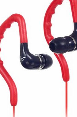 Kitsound  Enduro Water Resistant Sports Earhook Earphones - Red