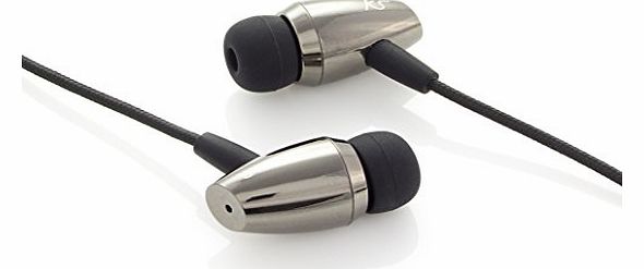 Kitsound  Euphoria Extreme Bass High Definition In-Ear Headphones with Microphone Compatible with Apple, BlackBerry, HTC, Nokia and Samsung Devices - Silver/Black