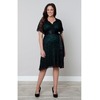Kiyonna Retro Glam Lace Dress With Teal Lining