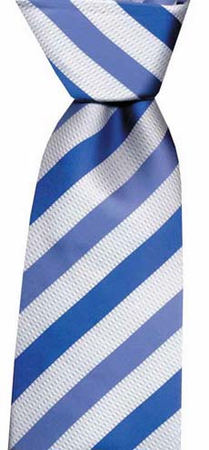 KJ Beckett Blue Striped Silk Tie by