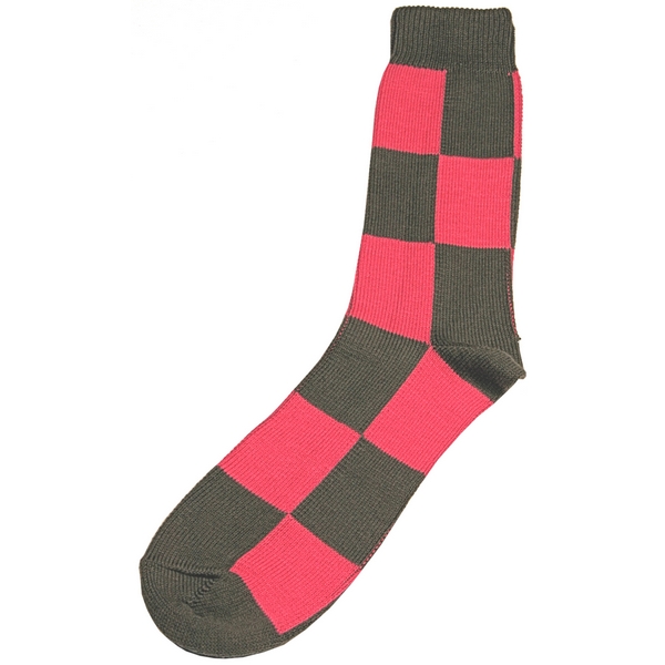 KJ Beckett Grey and Fuchsia Harlequin Socks by