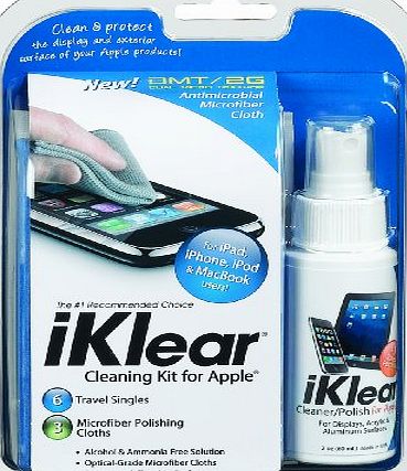 iKlear For Apple iPod, iBook & MacBook HDTVs, Plasma & LCD Screens Cleaning Kit with Solution and Cleaning Cloth