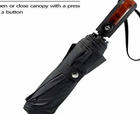Klsmoin Baban Windproof Umbrellas Auto Open Close Folding Strong Durable Folding Golf Umbrella, Durability Tested 5000 Times - Guaranteed Lifetime Replacement