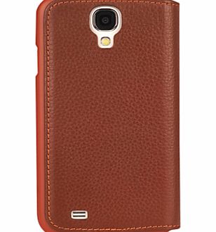 Knomo Leather Folio for Samsung Galaxy S4, Brown