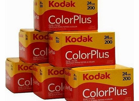Kodak 35mm ColorPlus 200 ASA Film ( 24 Exposures ) 6 Pack