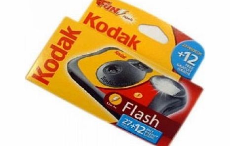Kodak FUNFLASH/39 Disposable Camera with Flash 27 12 Exposures
