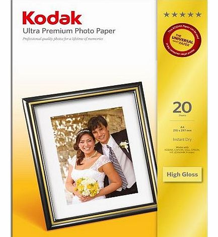 Ultra Premium Photo Paper, High-Gloss, A4, 210 x 297 mm, 20 Sheets