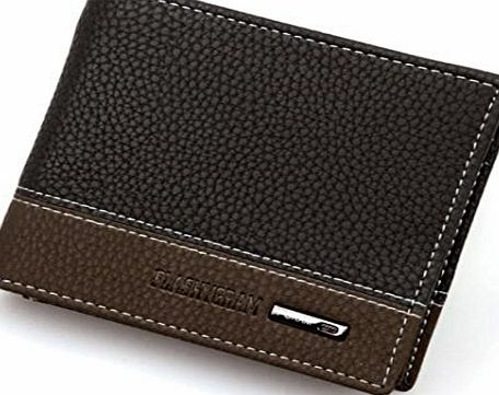 Kolylong Mens Business Leather Bifold Money Card Holder Wallet (D)