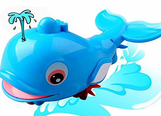 Kolylong New Born Babies Swim Dolphin Wound-Up Chain Small Animal Bath Toy Classic Toys